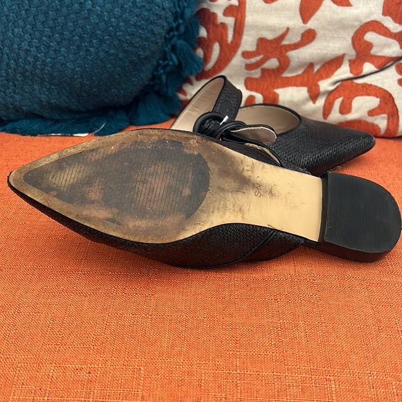 SOMETHING NAVY Woven Strap Buckle Strap Mules in Black - Picture 9 of 9